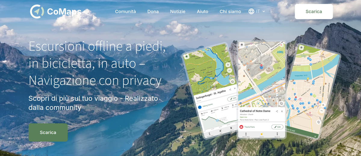 CoMaps L'alternativa gratuita a Google Maps