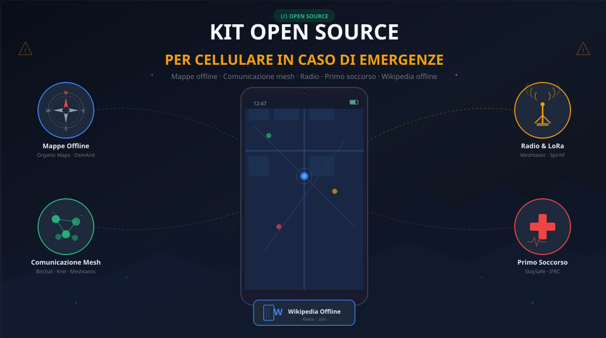 Kit Open Source per cellulare da avere in caso di Emergenze