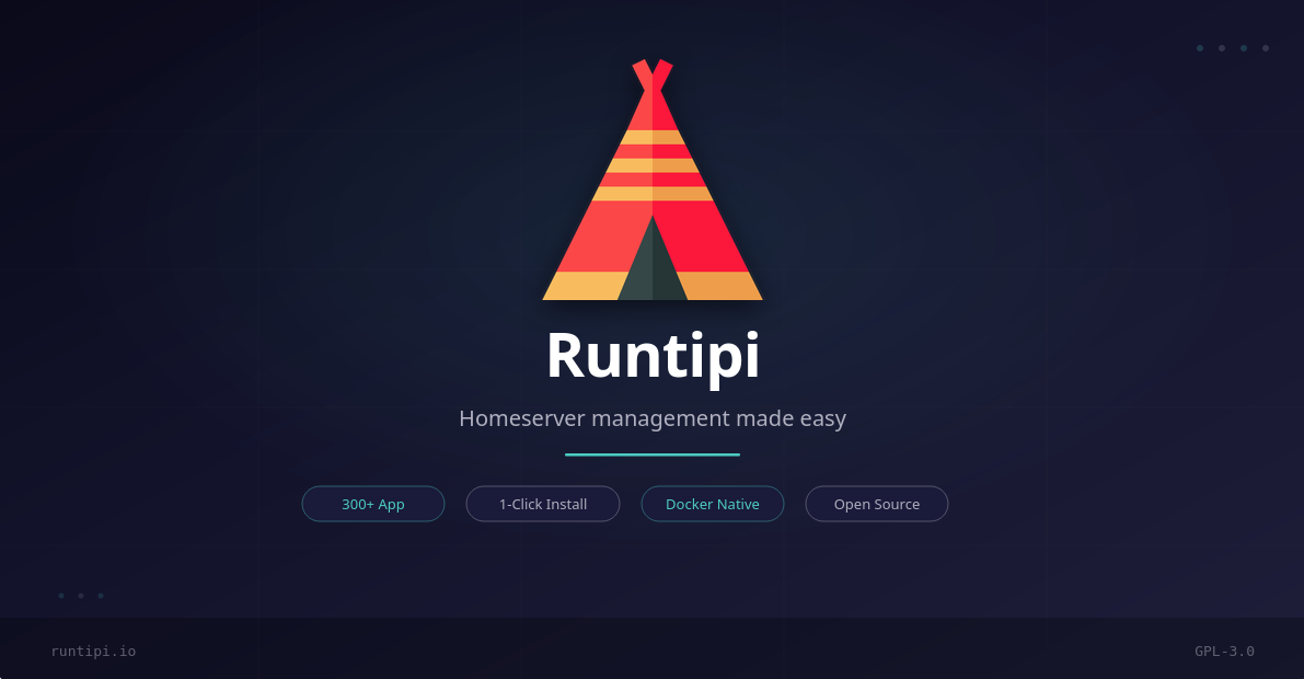 Runtipi: Installare un'app docker non è mai stato così semplice