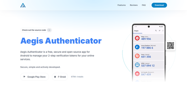 Aegis Authenticator Sicuro e Privato Alternativa a Google Authenticator